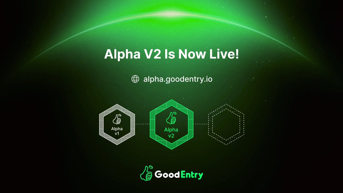 Alpha V1 taught us a lot of GOOD things, but most importantly what our community wanted 💚

After taking rounds of feedback and many iterations, GE Alpha V2 is here 🌿

alpha.goodentry.io
