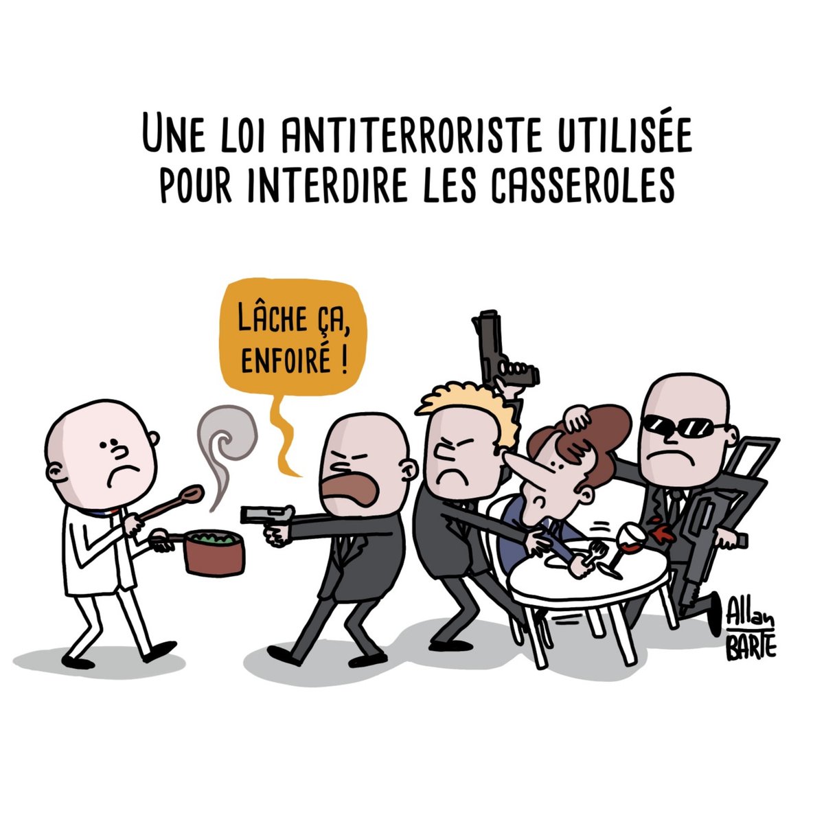 AllanBARTE's tweet photo. Les lois liberticides sont avant tout là pour être detournées de leur objectif officiel... 
#Macron #borne #Casseroles #JOduZbeul #Casserole #Darmanin 

⚠️ Campagne financée à 98% ⚠️
📚📖 https://t.co/aHZ2QSz8uJ https://t.co/QguTiTAhUG