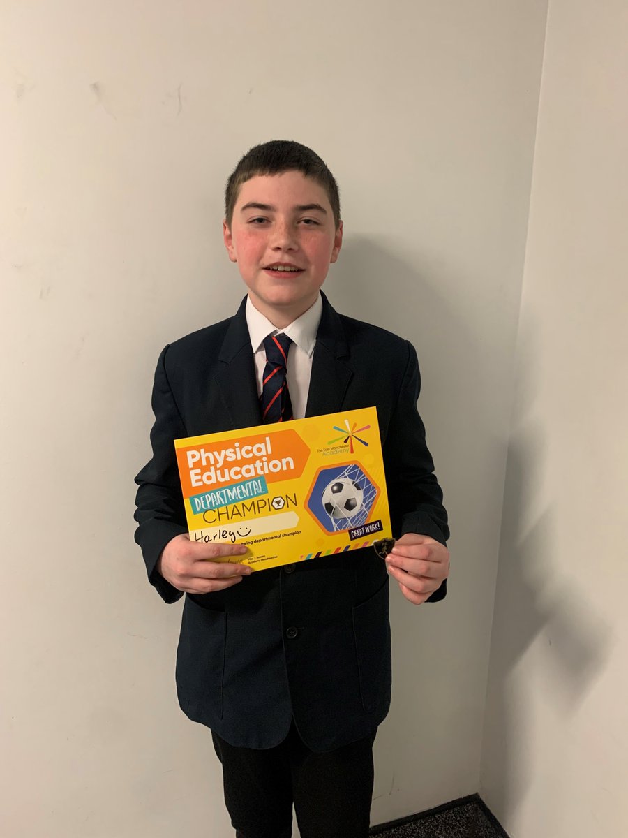 Congratulations to Harley, this weeks PE Departmental Champion. Harley has shown brilliant Respect and Hard Work during PE this week. 👏📷 #atTEMAweREACH