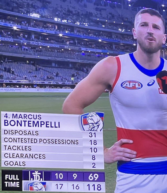 Always enjoyable  to have the best player in the league play for your team #AFLDockersDogs #AFLFreoDogs