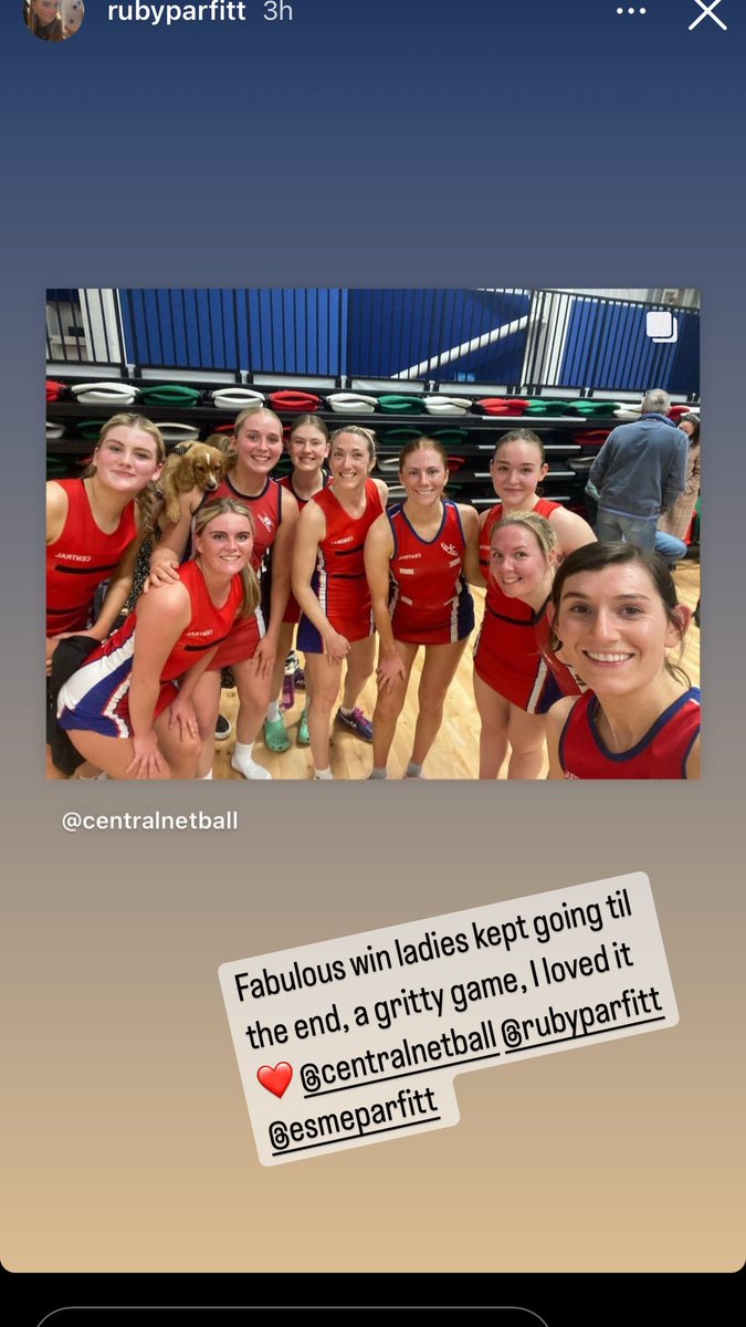 Great win last night for Central B, well done everyone you all worked very hard 👏🏻👏🏻<a href="/centralnetball/">Central Netball Club</a> <a href="/RubyxParfitt/">rubes x</a> <a href="/EsmeParfitt_/">Esme Parfitt</a>