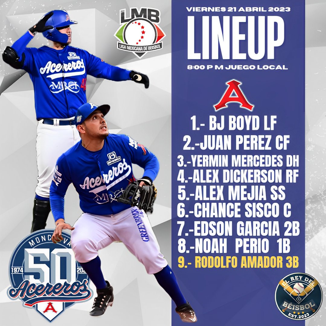 ASI SALTA AL TERRENO HOY ACEREROS🔥
Algo que no venia pasando lo hizo ayer el manager Edwin Rodríguez al dar conocer su cuadro a la defensiva y su órden al bat para el primer juego de la temporada.

#elreydelbeisbol #FuriaAzul