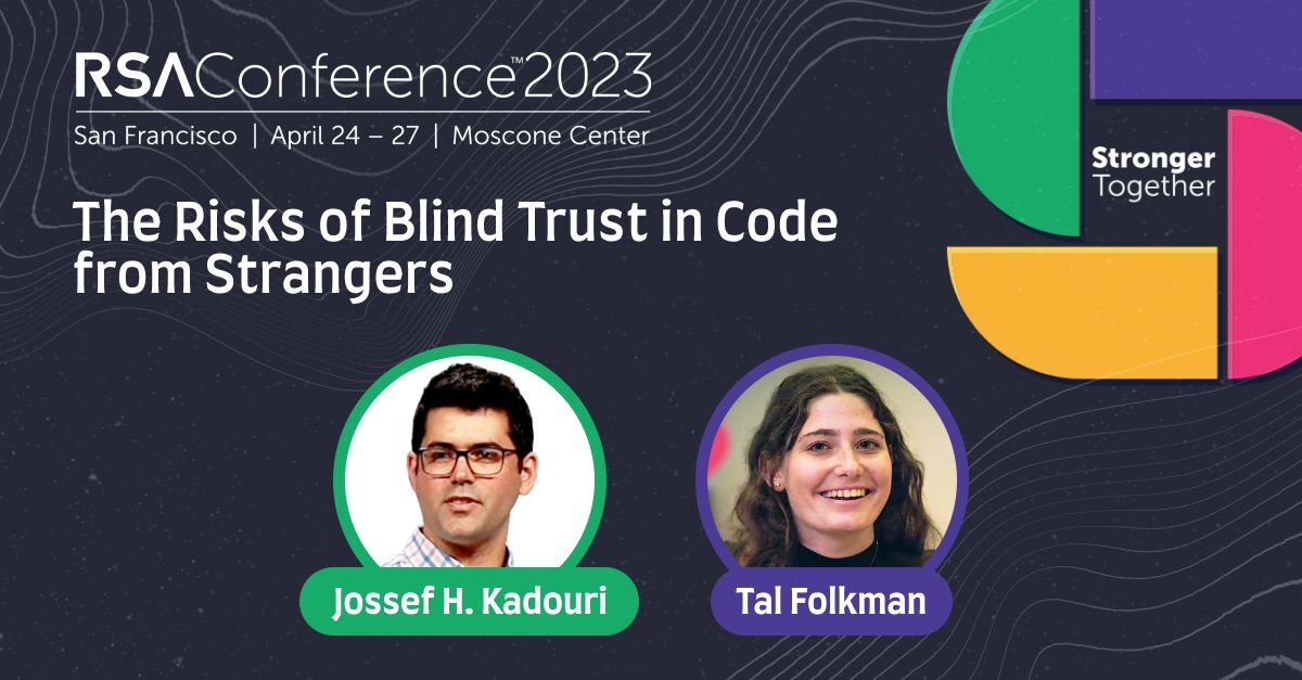 Checkmarx's tweet photo. Defend your #opensource software use. @jossefharush and @TalFolkman are hosting a session at #RSAC to arm you with the tools to detect vulnerabilities and intel to shift #AppSec everywhere!
More info: https://t.co/2SqdPsYjvp
#CheckmarxSecurity #RSAConference #ShiftEverywhere https://t.co/FD4MwUbsNp