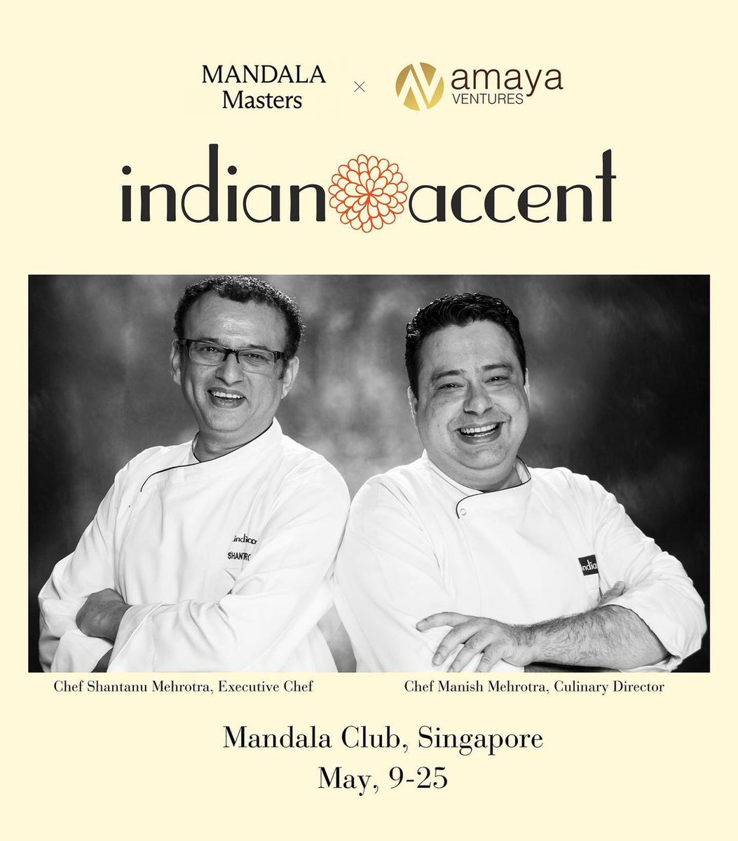 Get ready to taste the vibrant flavours of the internationally acclaimed restaurant Indian Accent as they join hands with Mandala Club for the Mandala Masters Culinary Series in Singapore. #MandalaMasters #Asia50Best #VisitSingapore #PassionMadePossible