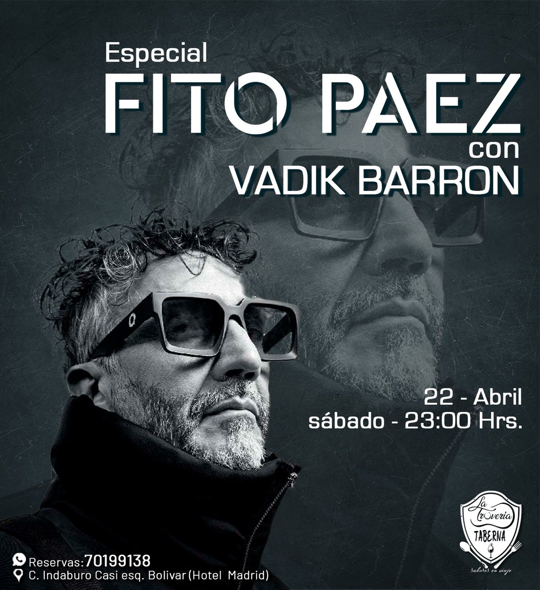 Este sábado 22 cantaré las inmortales canciones de uno de mis autores favoritos. Nos vemos en la Trove #LaPaz