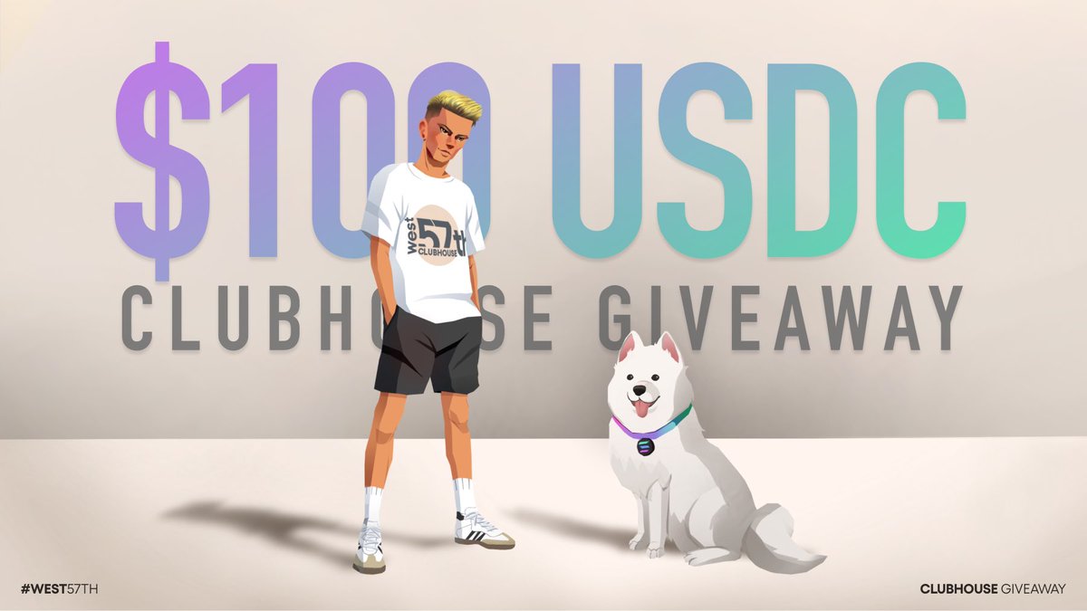 🎁 $100 GIVEAWAY 🎁

Celebrating Official collab 
<a href="/West57th_/">West 57th Clubhouse 💳</a> 🤝 <a href="/samoyedcoin/">SAMO</a> 🎉 

- Follow <a href="/West57th_/">West 57th Clubhouse 💳</a> &amp; <a href="/samoyedcoin/">SAMO</a> 
- LIKE &amp; RT 
- Tag a friend 

48 Hrs ⏰