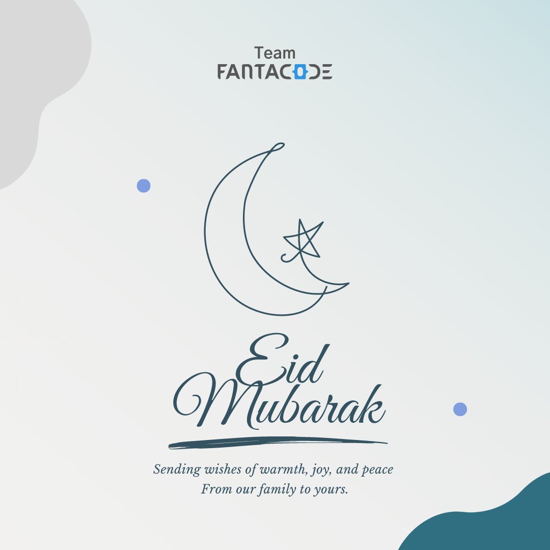 fantacode's tweet photo. May the joy and blessings of Eid al-Fitr fill your heart and home with happiness and peace. Wishing you and your loved ones a wonderful Eid celebration!

 #EidAlFitr #EidMubarak #Celebrations #Joy #Blessings #Fantacode https://t.co/qeOCswxHPF