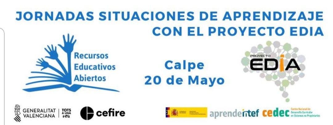 PIEDADISABELgr's tweet photo. ☝️Situaciones de aprendizaje con el proyecto EDIA
➡️ Valor didáctico de los Recursos Educativos Abiertos y su metodología en los centros docentes. Con la participación del CEDEC del INTEF.
✍️ Inscripciones  11/05/23
⏱ 8 horas presenciales
📆 20 de mayo https://t.co/cTwrWgOPHa https://t.co/X4Jheq1qEg