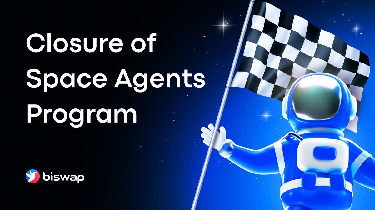 Biswap_Dex's tweet photo. 🏁 #SpaceAgentsProgram to be shut down
Due to the low demand & user activity, the SAP will be closed on May 1.
https://t.co/mx9l26VfgN
📍Those who joined in April will receive their rewards & will be announced on social media.
Thank all the influencers for your creativity! https://t.co/8xjL4dQ0pv