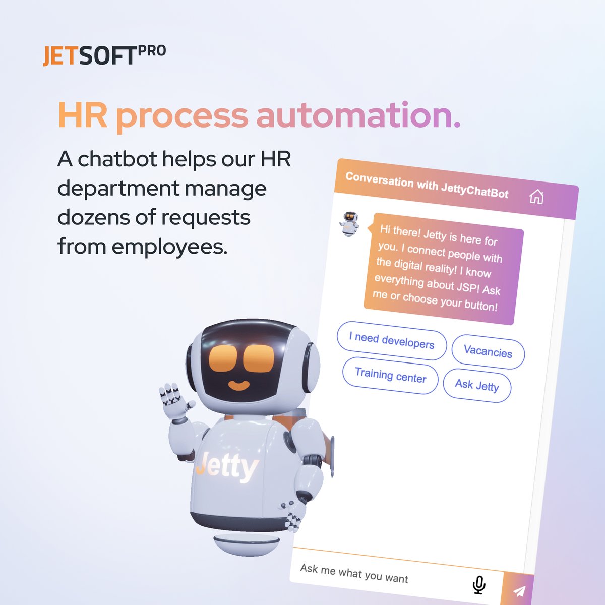 JetSoftPro's tweet photo. Do you use #IoT in your office? We do ๐ป๐
Here are some tasks we have solved using smart devices and #Artificial #Intelligence.
#AI protects our #infrastructure from intrusion. Join the JSP team to work with innovative #technologies.
#jetsoftpro #jsp #jspcasestudy https://t.co/5n7EJztVRr