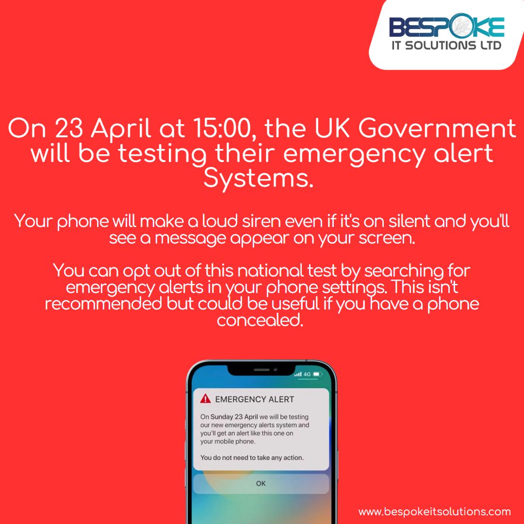 The UK Government are testing their emergency alert system at 15:00 on 23rd April find out more at About Emergency Alerts at gov.uk/alerts/announc… #alertsystem #governmentalert #safety #23apr