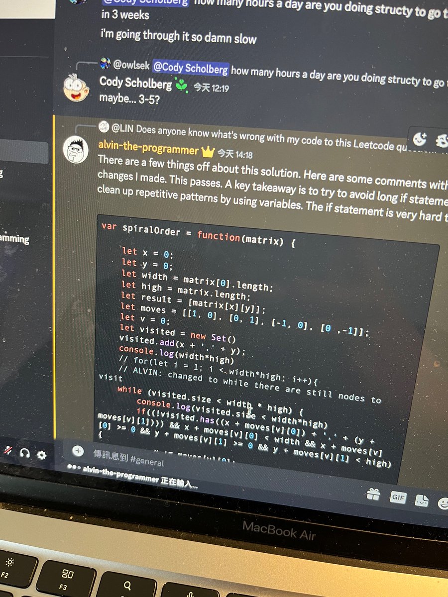 stl_SCET's tweet photo. My leetcode mentor help with my code directly🥰 what a nice day https://t.co/4iyzGMAt55
