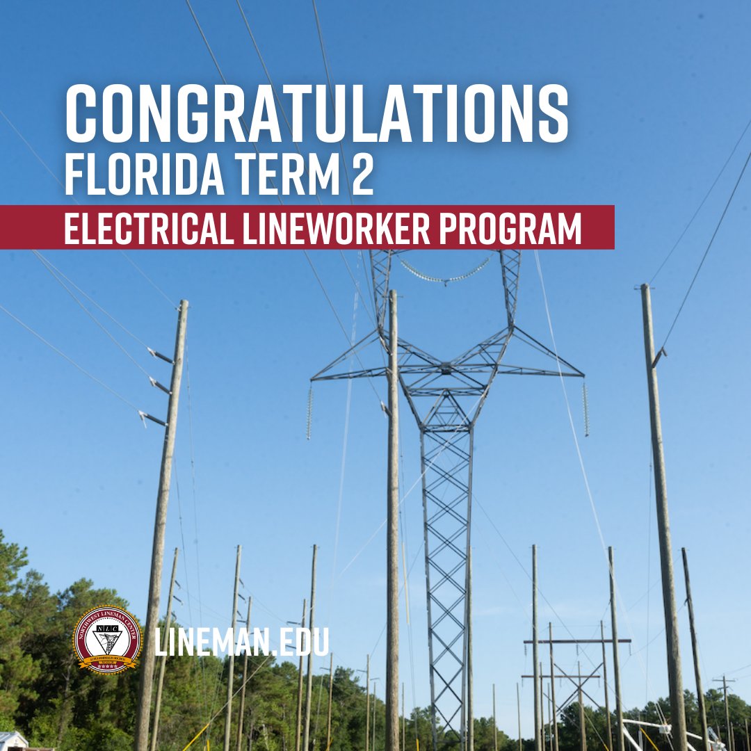 NW_lineman's tweet photo. Congratulations to the students who are graduating today from our Florida Campus.
Spending the past 15 weeks with each of you was an honor!
#futurelineman #linemanattitude #powerlineman #florida #college #collegelife #Collegrad #tradeschool #lineschool https://t.co/L7ab9vYTTv