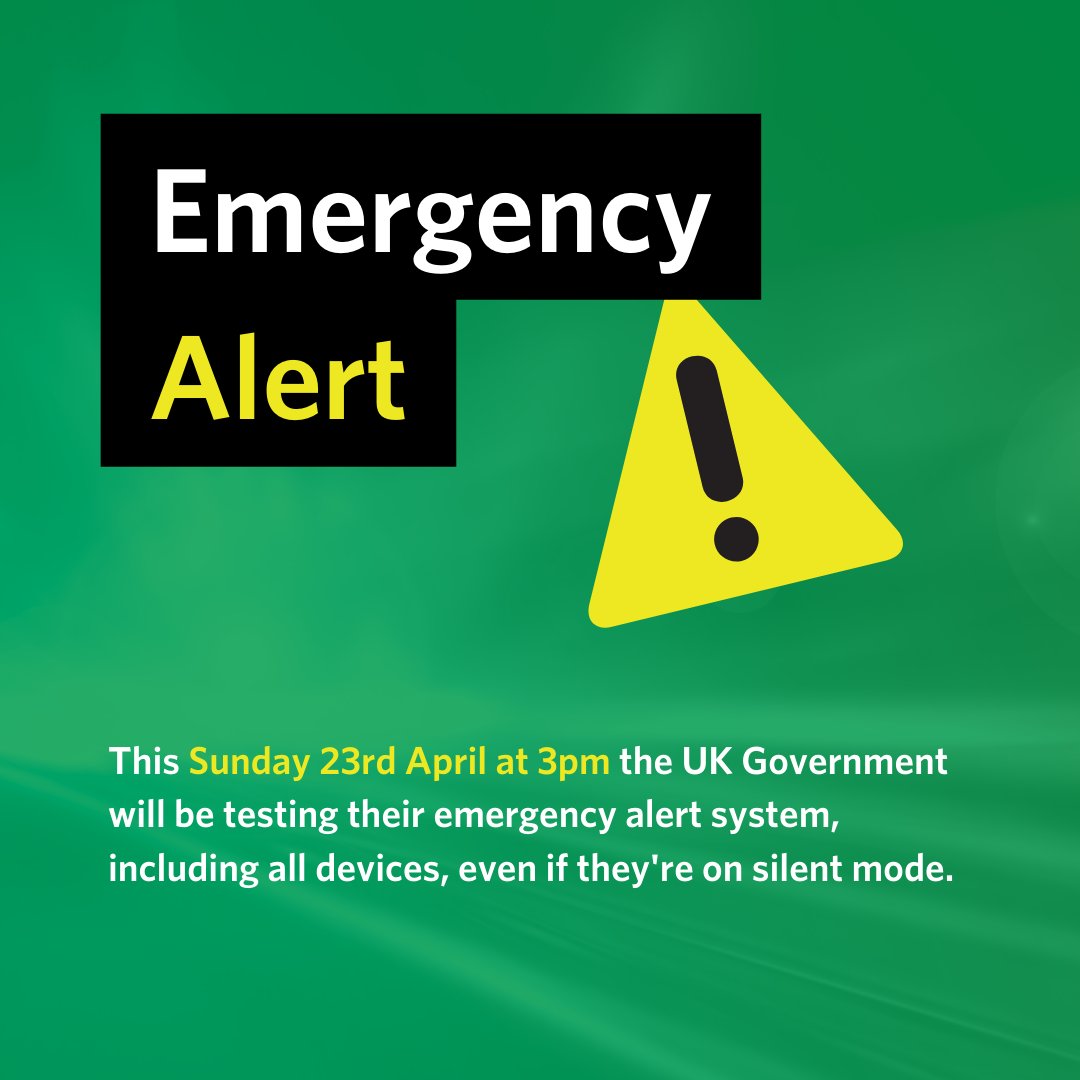 Don't be alarmed, it's just a test 🚨

If you don't want to receive the alert, there are a few ways you can stop it:

📱 Make sure your phone is fully turned off
📱 Turn 'emergency alerts' off in your settings 
📱 Turn your phone onto airplane mode
