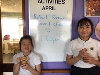 The Robert Shaw school choir performed at Willow Day Centre yesterday. Beautiful voices. Not a dry eye in the house! And we were even treated to a drink and biscuit!