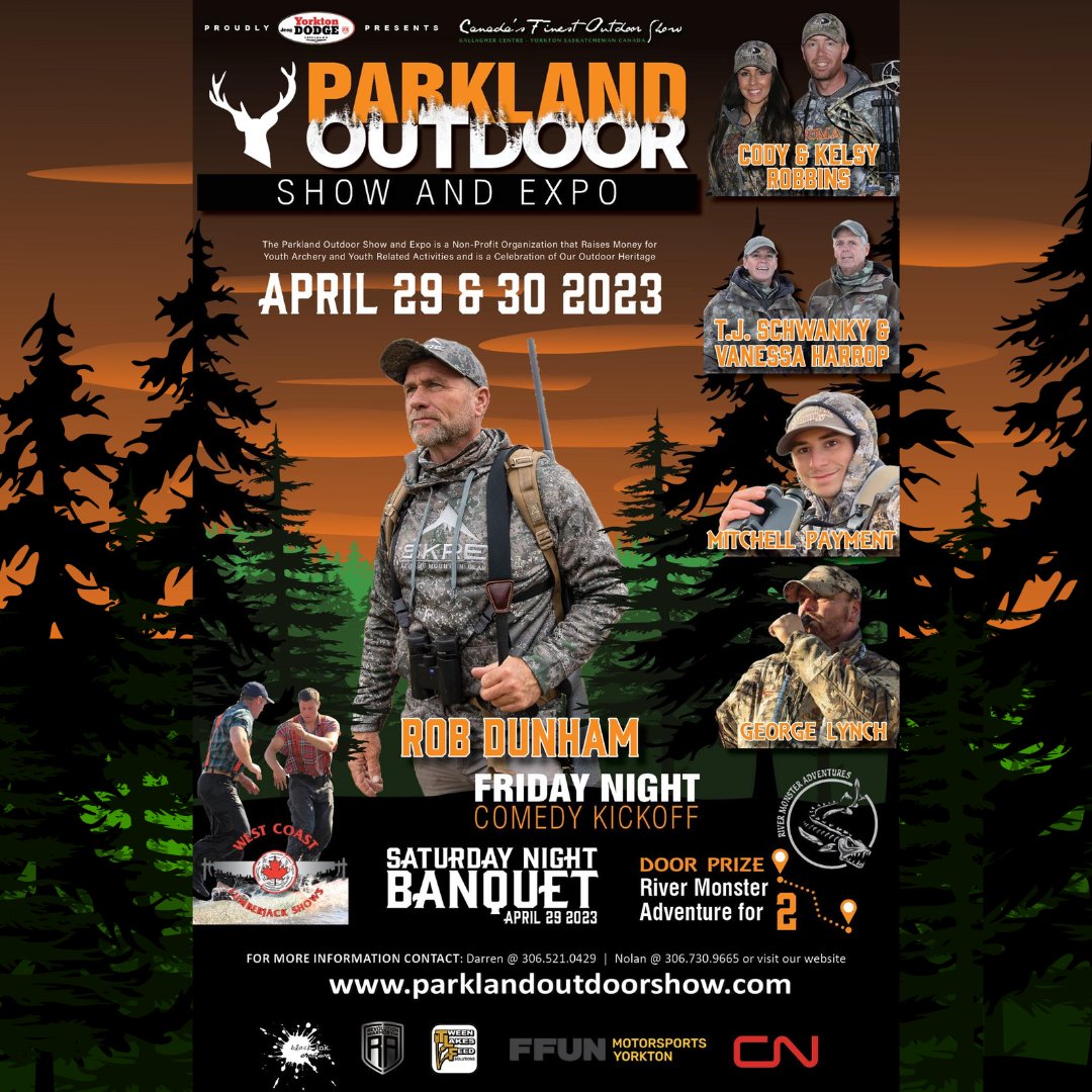 One more week to go! 

The Parkland Outdoor Show and Expo on April 29th &amp; 30th, is going to be the best show we have had so far! 
You will not want to miss this one! See you soon!

#hunting #fishing #trapping #archery #yorkton #saskatchewan #manitoba #alberta #events