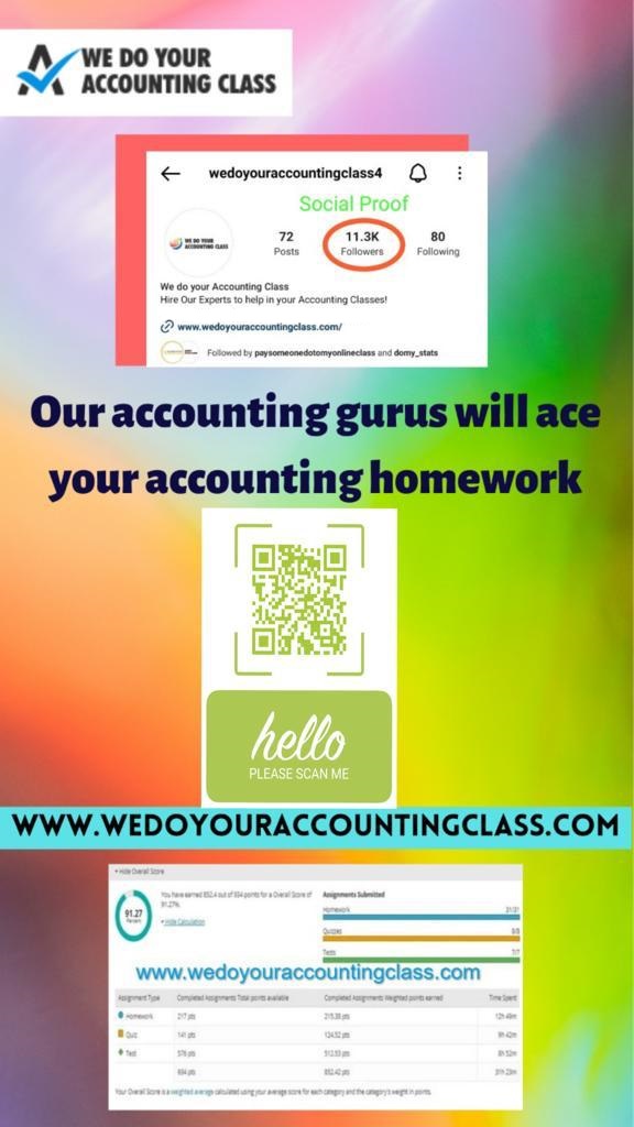 doaccountinghw's tweet photo. @joaquinpolo21 If you're worried for your accounting class , we can help. At WEDOYOURACCOUNTINGCLASS, our experts will help you. We're experienced with all online accounting platforms and offer payment plans. Contact us and get started on getting the grades you deserve ! https://t.co/2xYGDgAAVO
