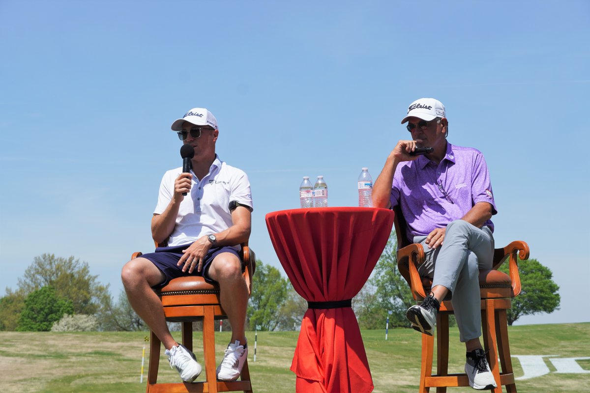 AJGAGolf's tweet photo. "Try to use any failure as an opportunity to learn" - @JustinThomas34 

Words of wisdom and a couple of laughs were shared at the #JustinThomasJr Q&amp;A yesterday. https://t.co/aqrIs2WEB2