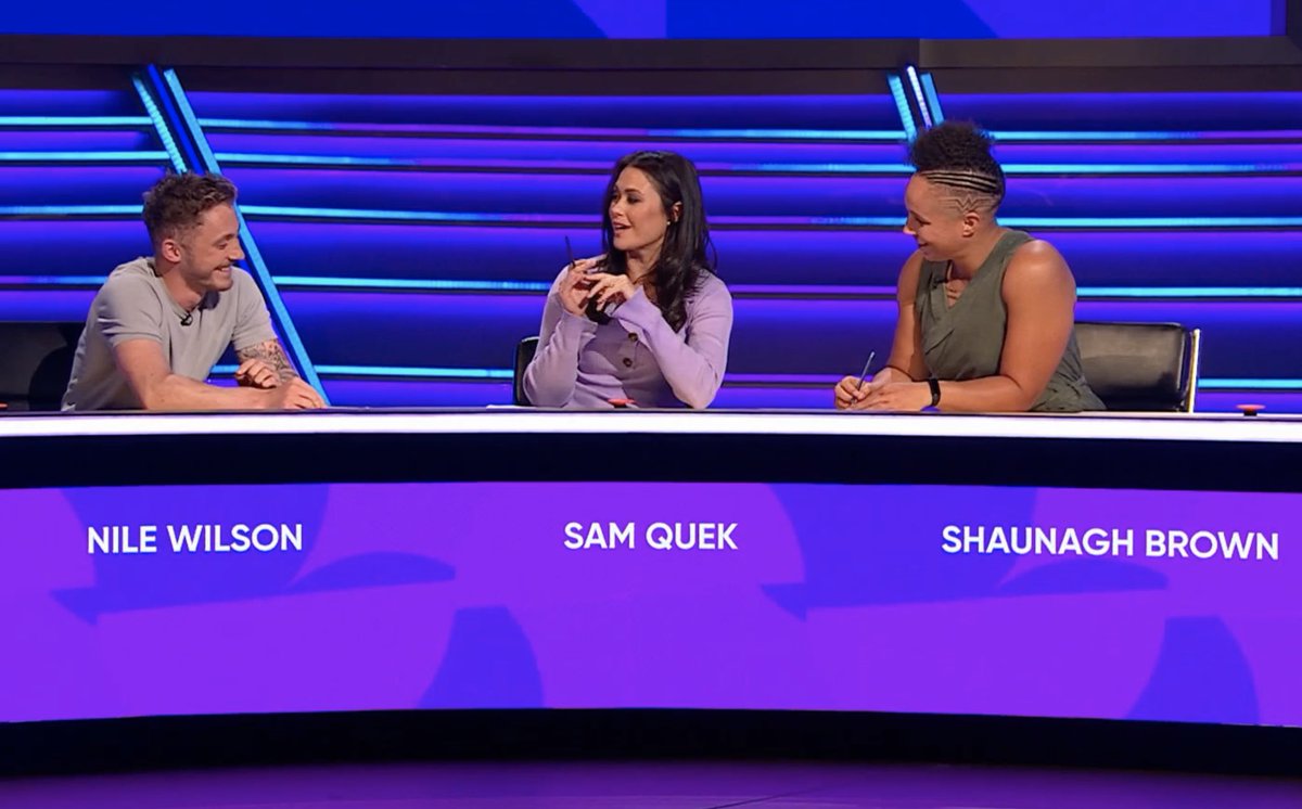 NileMW's tweet photo. .@QuestionofSport TONIGHT 7.30pm on BBC1! I made it onto the team of the ledge herself @SamanthaQuek! I had an absolute ball with @ShaunaghBrown &amp; @PaddyMcGuinness 💙 Check it out 🙌 https://t.co/az7KNcbF6f