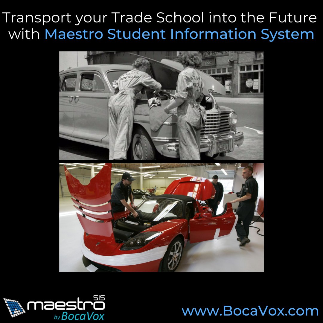 No more spreadsheets or manual data transfer. 
Maestro SIS centralizes all of your information with automated processing!

#highereducation #highered #tradeschool #automotive #automotiveschool #newcar #oldcar #future #automation #education