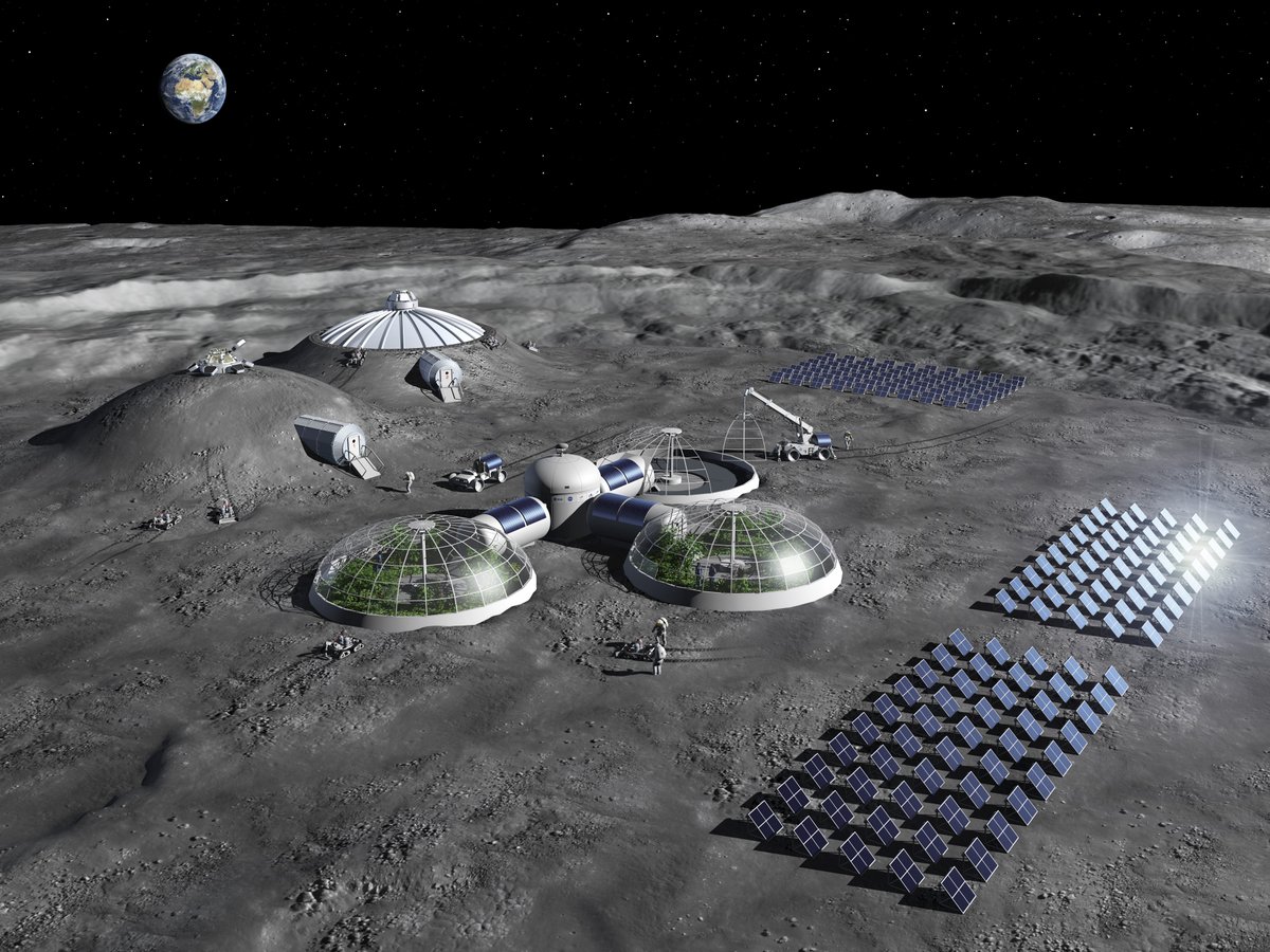 esa's tweet photo. Using the resources of another world would be a major feat for our species, bringing us closer to living in space to stay. But reaching such a milestone will take sustained inventiveness and effort – so we're inviting your ideas to help make it happen 👉 https://t.co/kGdrI8Y133 https://t.co/CzetdrHK5v