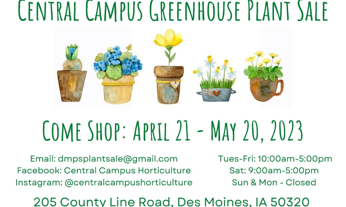 NFCDM's tweet photo. The Central Campus Horticulture students have been working hard to prepare the best products for their annual greenhouse plant sale. The sale starts today! They sell perennials, annuals, hanging baskets, veggies, herbs, houseplants, and more. NMLS# 8943 Equal Housing Lender https://t.co/Vq7ti0GYGR