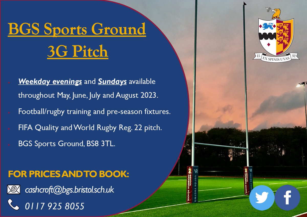 And, of course, we still have our FIFA Quality and World Rugby Reg. 22 3G pitch available for hire throughout the summer too! If you're looking for a football or rugby preseason training/fixture venue, then get in touch. 
<a href="/swsportsnews/">South West Sports News</a> #Football #Rugby #Preseason