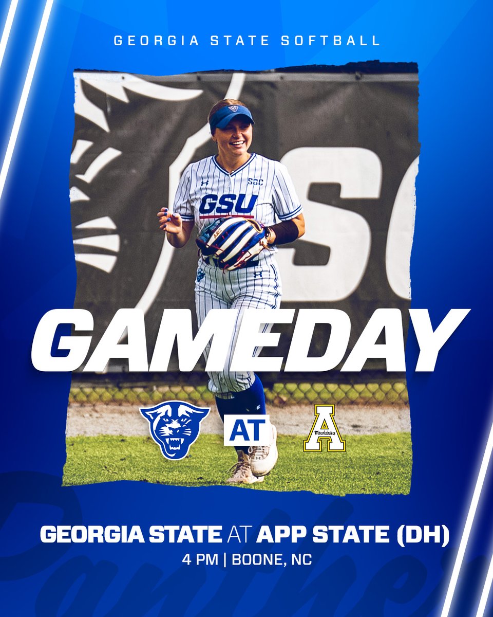 𝗪𝗲'𝘃𝗲 𝗴𝗼𝘁 ✌️𝘁𝗼𝗱𝗮𝘆 !

🆚 App State
⏰ 4 PM (DH)
📍Boone, NC
📊(Game 1): t.gsu.edu/3Ak8Z6O
📊(Game 2): t.gsu.edu/3KYTrtV

#OurCity | #BeTheOne