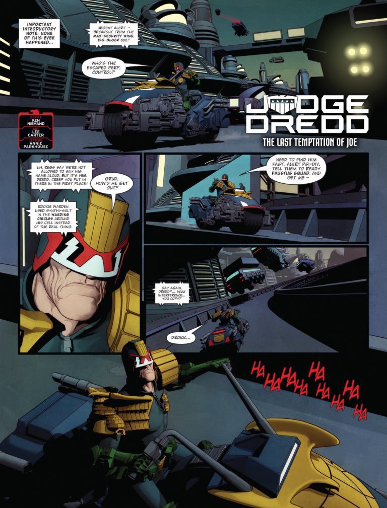 Lee Carter. Ex game dev now freelance concept artist but more importantly, draws Judge Dredd for a living! Makes him super cool in my book. @MrLeeCarter