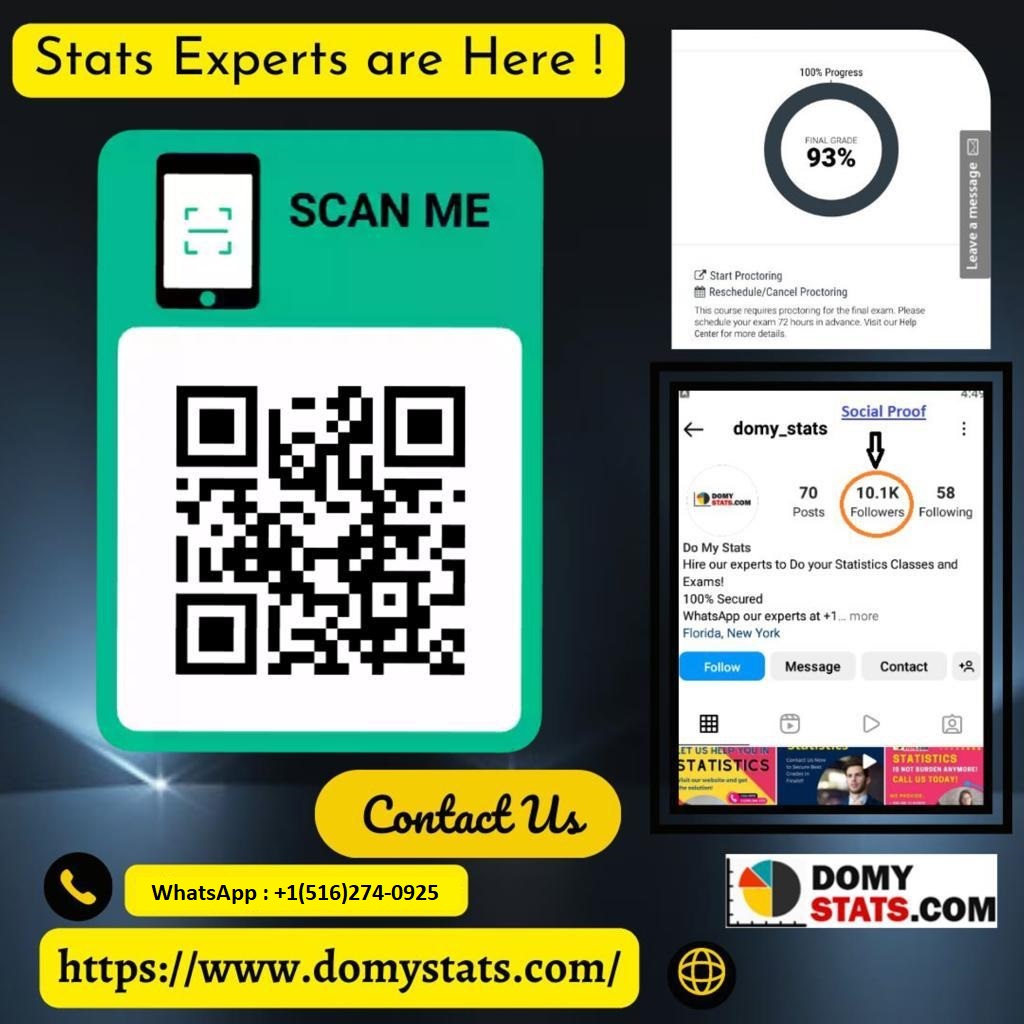 statisticsprohw's tweet photo. @bpdtoto "Are you struggling with your online STATS class ? Our experts can help you get the A+ you deserve ! Scan the link below and hire them today 👇 #ExpertAssistance #StatsHelp" https://t.co/8swyrt9KCu