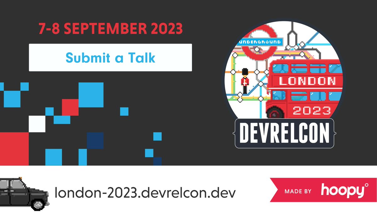 _devrel's tweet photo. Closing date for #DevRelCon CFPs is today, April 21st!
Submit a talk now for September's DevRelCon event in London, including #DevRelAwards!
For more information, check https://t.co/CBjEEHYiun
Send us your presentation today!

#tech #devrel #cfps https://t.co/8WSBglpnMr