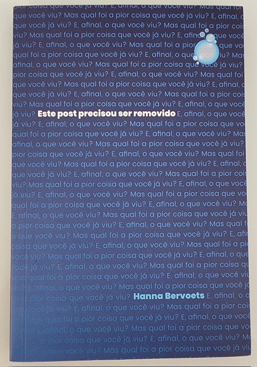 EderAlex's tweet photo. A próxima leitura será "Este post precisou ser removido", da holandesa Hanna Bervoets https://t.co/efF87SfGLr