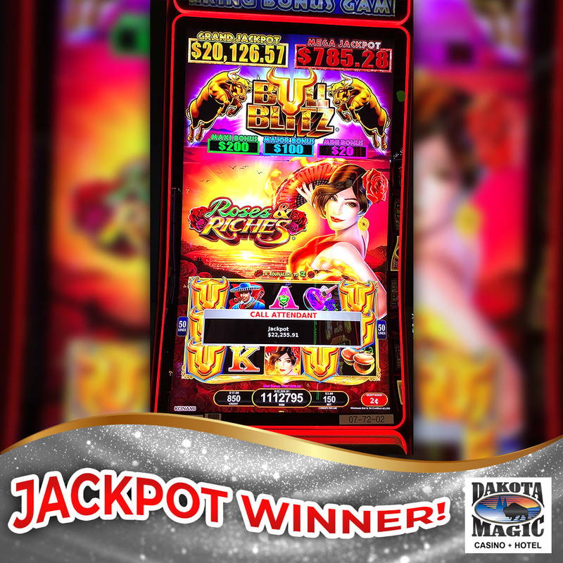 DakotaMagic's tweet photo. Big hats off to our recent Jackpot Winner of $22,255.91! Join them at Dakota Magic because there's plenty more where that came from! 💰 #WINDakotaMagic #slotwinners https://t.co/P7vxyZ9BiN