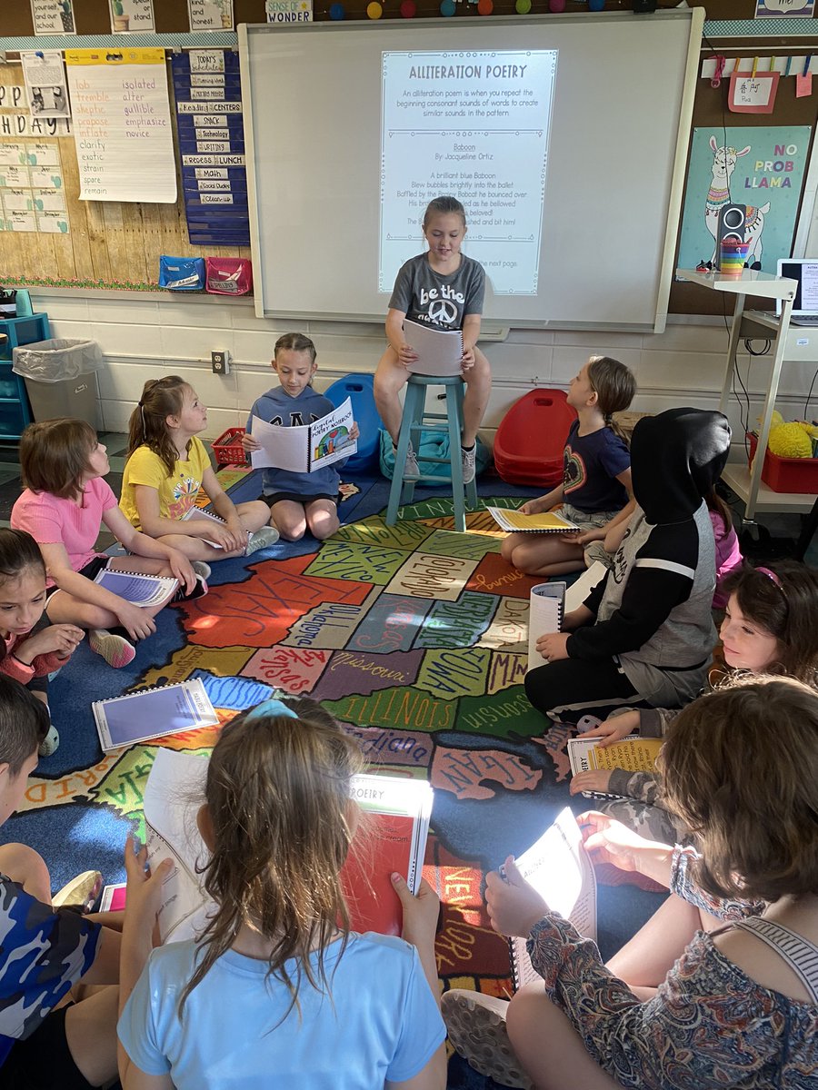 SalusKayla's tweet photo. We spent the morning celebrating the end of our poetry unit with a tea party where students shared some of their poems! 📓🫖 @TroxellShannon @HTShuskies https://t.co/F9tcko5GuF