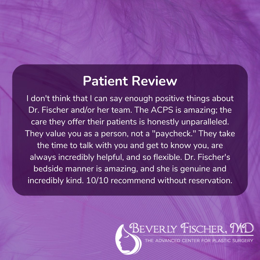BeverlyAFischer's tweet photo. ACPS patients are the absolute best! Thank you for taking the time to write this wonderful review. #baltimoreplasticsergeon #plasticsergeon https://t.co/SQzi4OLE9v