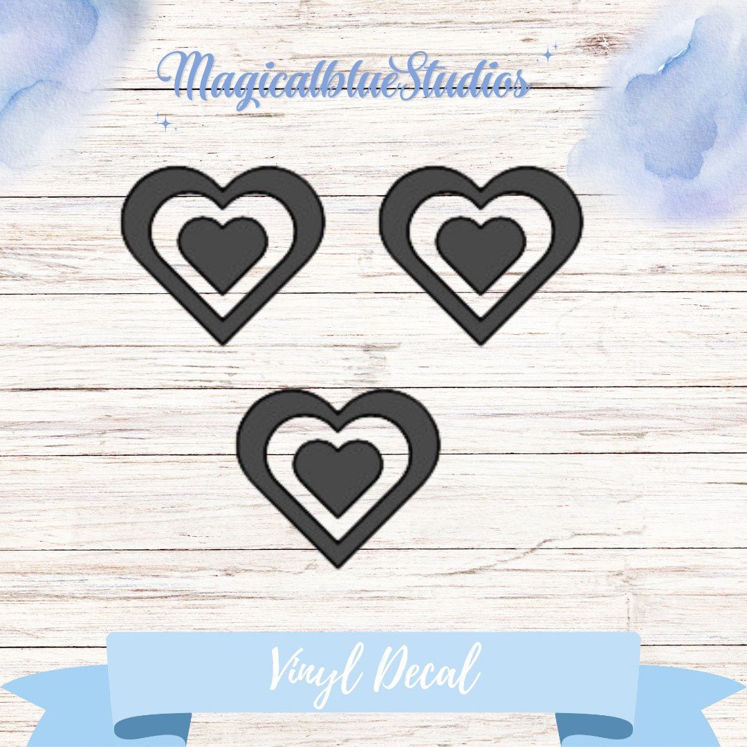 MagicalBStudios's tweet photo. Excited to share this item from my #etsy shop: Pack of 3 double heart Vinyl Decals for Car and Home Decor - Stunning Wall Art, Laptop Stickers, Water-resistant #doubleheartdecor #MHHSBD #heartdecor #doubleheartdecal #wallart #cardecals #homedecor https://t.co/Ggdq1ZPVDI https://t.co/hfqnocjcRT