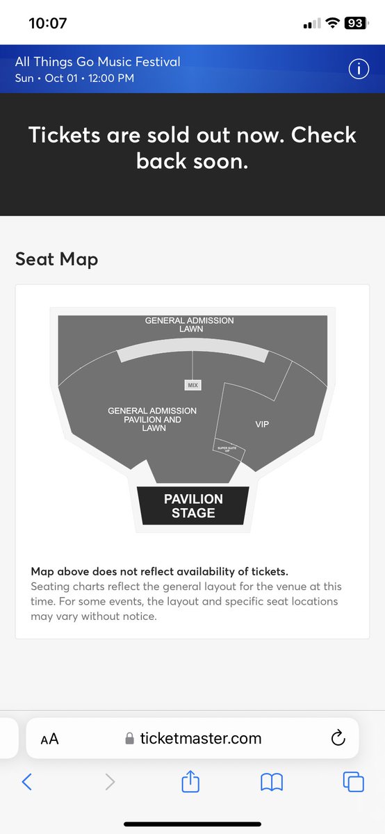 How did I get into the general sale at 10:09 and all of Sundays tickets were sold out? 😭 <a href="/AllThingsGo/">All Things Go</a> <a href="/Ticketmaster/">Ticketmaster</a>