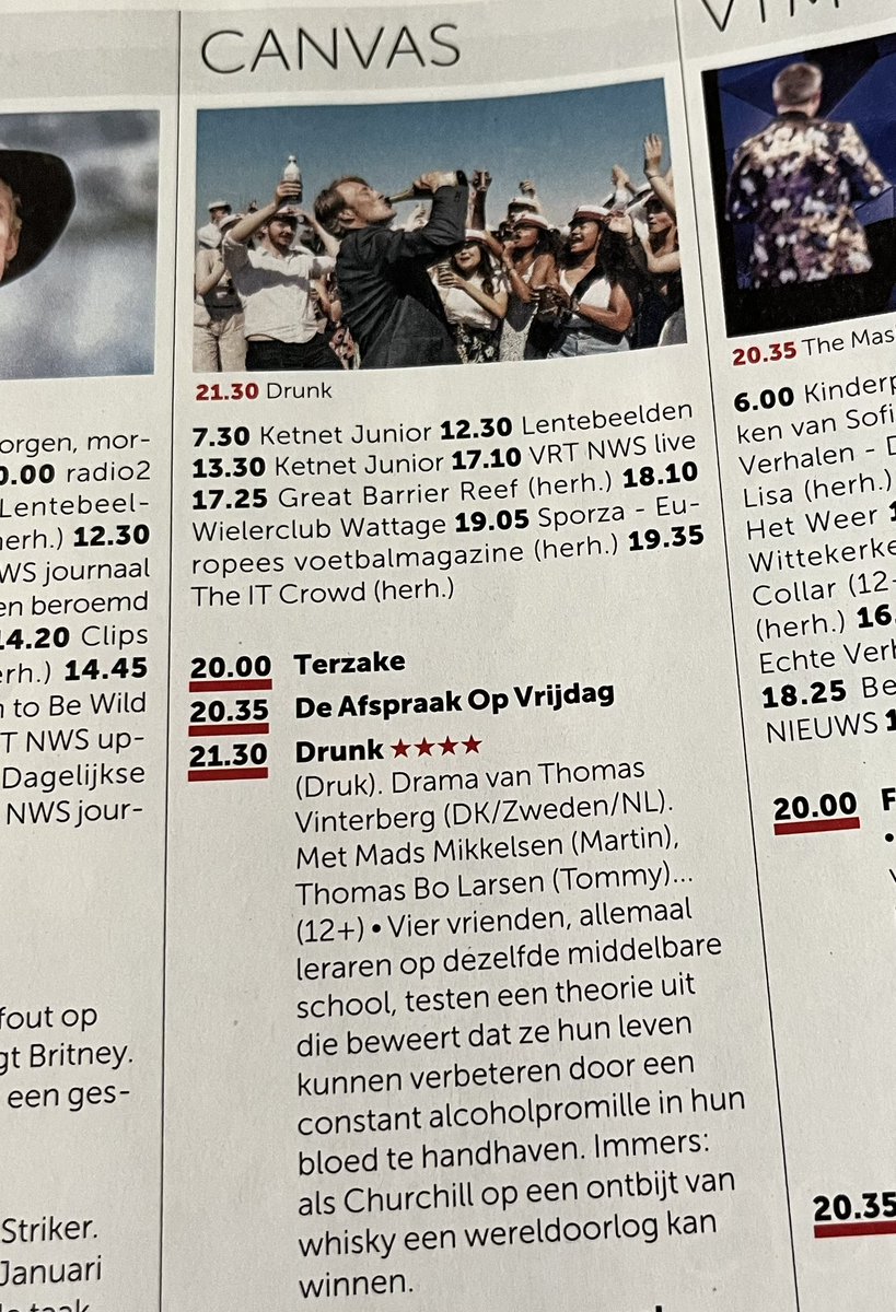 LeenLeve's tweet photo. #kijktip vanavond op @canvastv : Drunk https://t.co/y5kFzz9qfH
