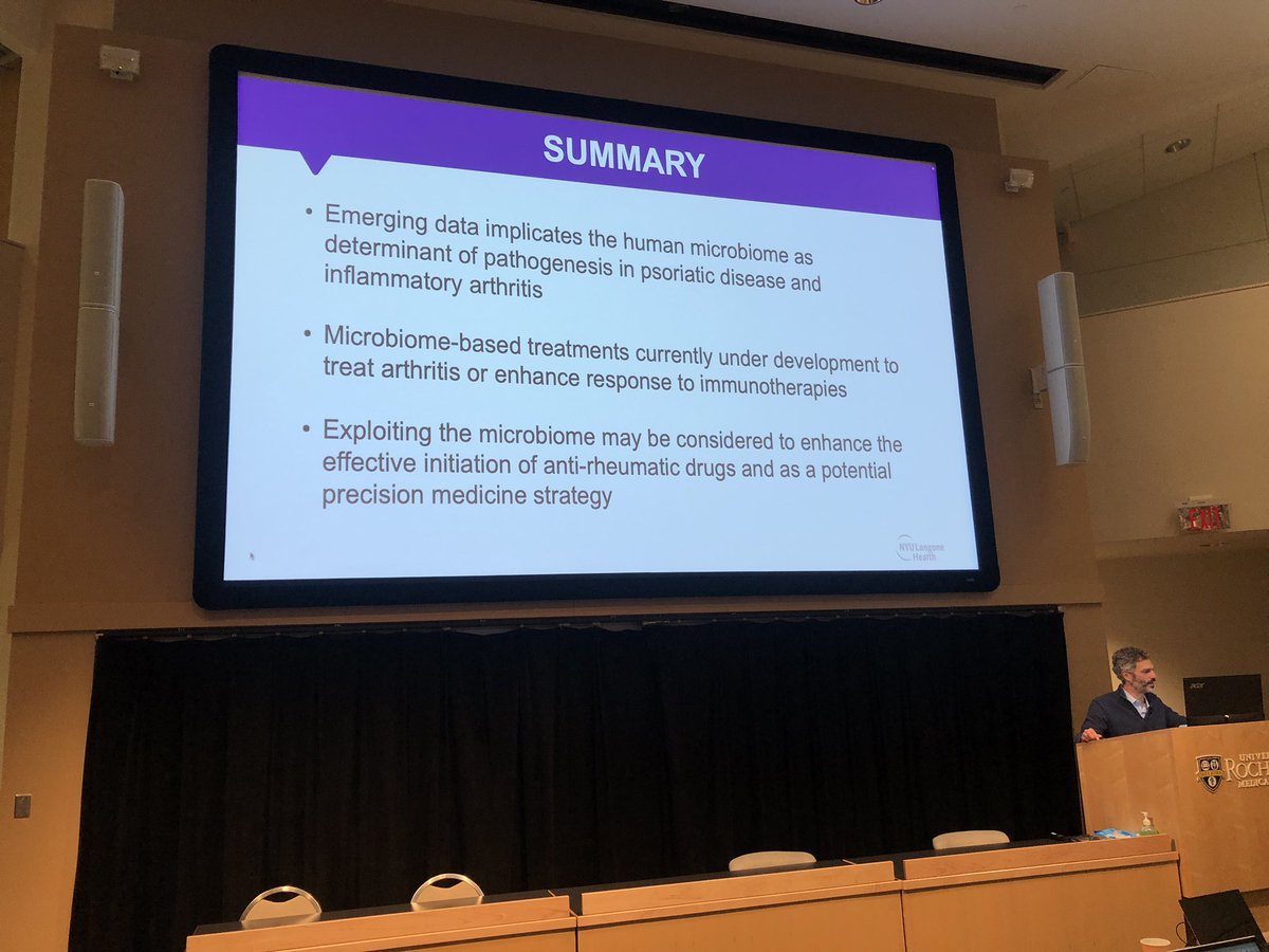 We started our program this morning with a fantastic talk on the Microbiome in Inflammatory Arthritis from Dr. Jose Scher @nyulangone! #FiLMS2023