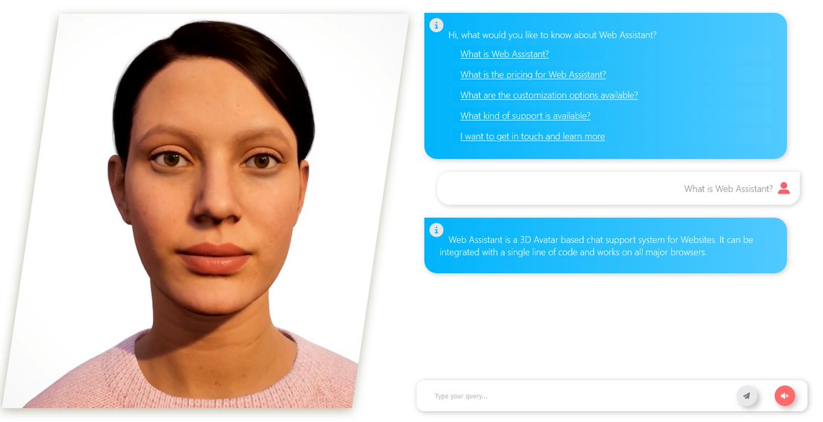 OscovaAI's tweet photo. We're bringing Intelligent Chatbots with Avatars to your Websites.
https://t.co/Rl6SgIoLqG https://t.co/Krwhq4sHYH