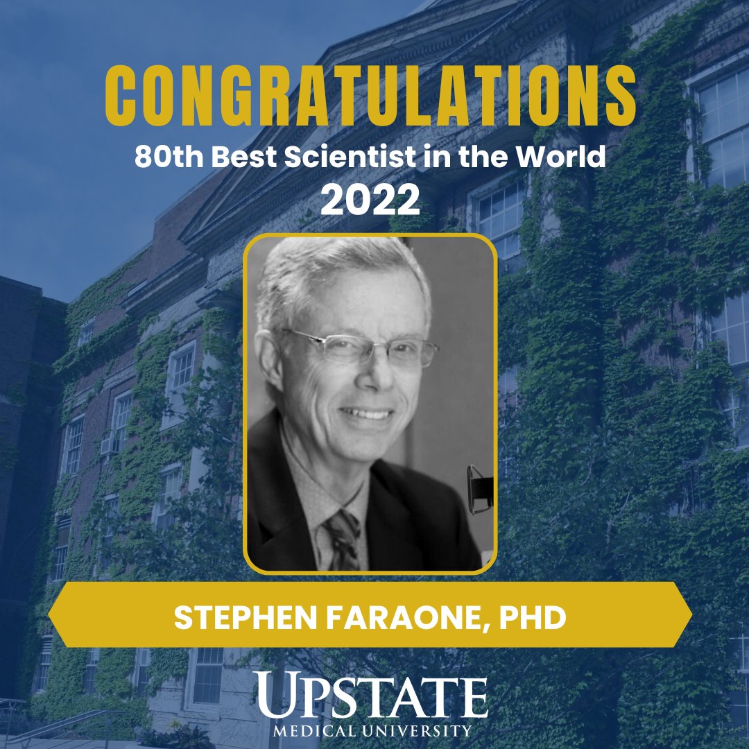 InnovateUpstate's tweet photo. Upstate researcher named the 80th "Best Scientist in the World" by https://t.co/f9uIYSaLIi 
Congrats to Dr. Faraone, one the foremost researchers on #ADHD. Read more about his ground-breaking work here-
https://t.co/6JEApChDFz https://t.co/7DrE3ABe9L