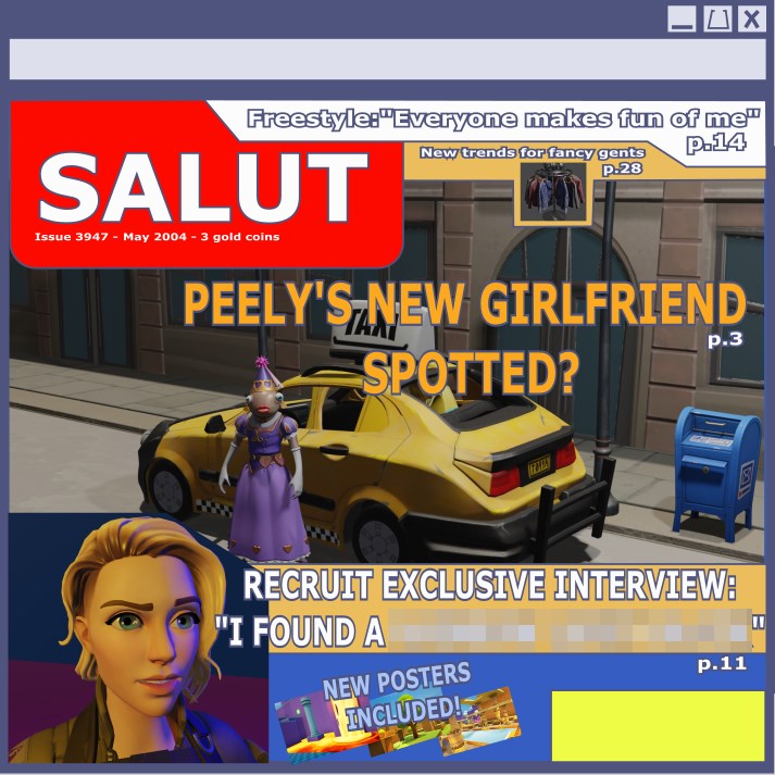 Fortnite, if it had annoying ads for a gossip magazine 

Part of an upcoming project. Pixelated part to not spoil what this is (not yet at least😈). More news soon.
#FortniteArt  #UEFN