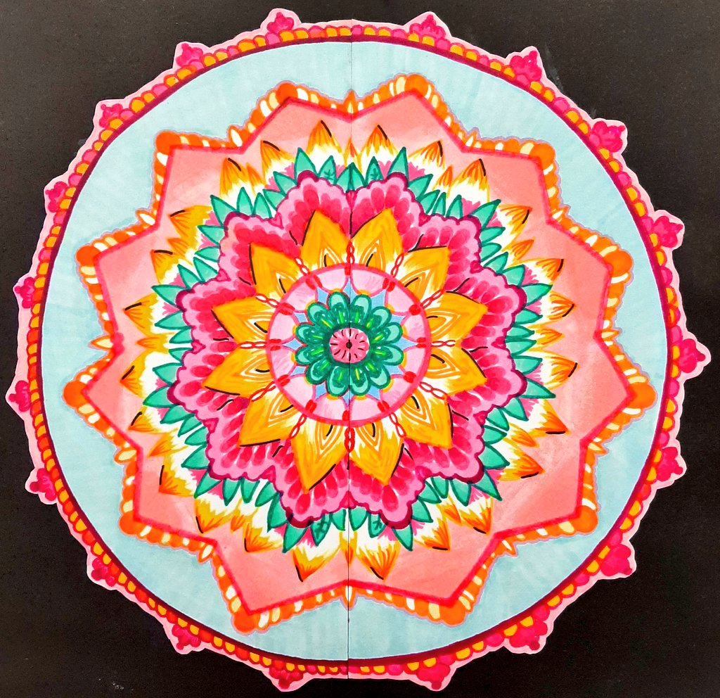 BHSVisualArt's tweet image. Drawing &amp;amp; Painting alcohol marker mandalas