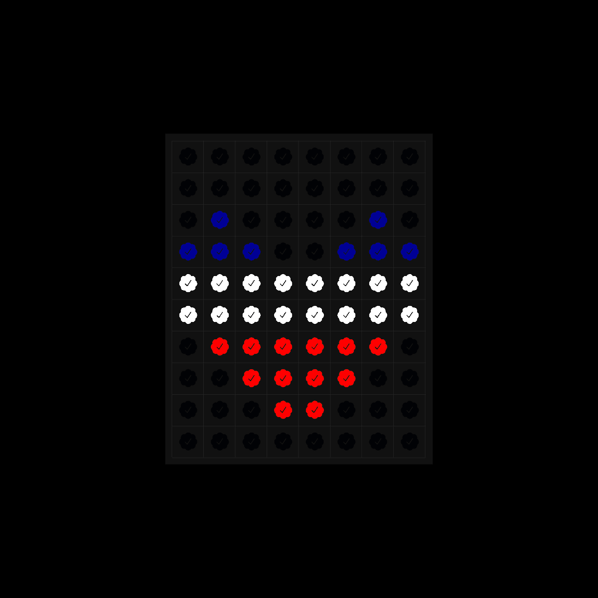 legendryleo's tweet photo. GM #NFT friends. Can you predict which country Flag color is encoded in these #checksvv

#nftcollectors #NFTartwork https://t.co/q4qeGXTR8D