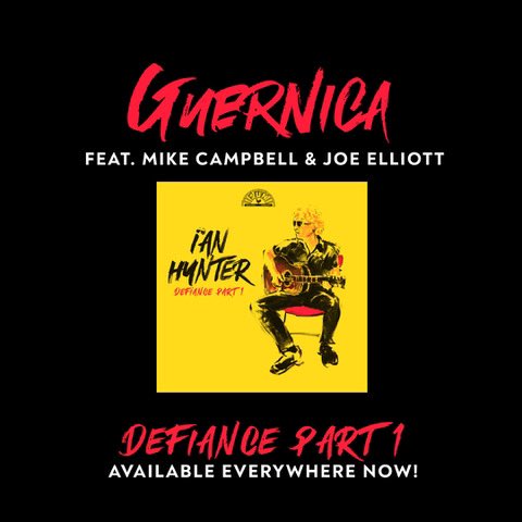 DefLeppard's tweet photo. “My long-time hero &amp; now mate @ianhunterdotcom just released his incredible new album #DefiancePart1! I’m honored to be featured on the songs “Guernica” &amp; “This Is What I’m Here For.” Give it a listen, it’s an awesome bit of work!” – Joe
🔊 https://t.co/vkPe6UFjRW
@sunrecords https://t.co/wwPOC15UDy