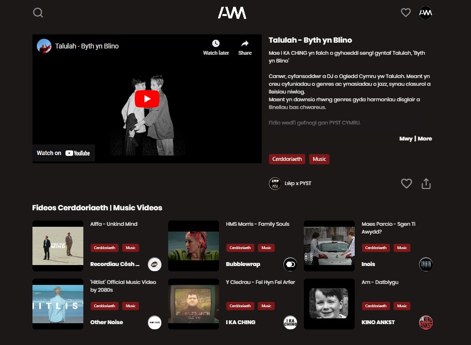🎬Cyfle i fwynhau rhai o'r fideos cerddoriaeth diweddaraf gan artistiaid o Gymru ar ein tudalen flaen nawr!  

🎬Catch up with some of the latest music videos by artists from Wales on our homepage now!

📽️amam.cymru