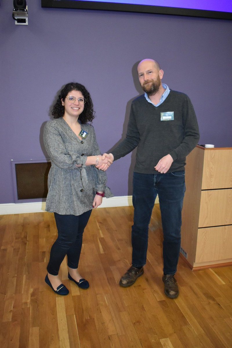 Naila Tufaha (Aberdeen) and Martha Turvey (Warwick) (not shown) won the prizes for the best ECR Poster at <a href="/TheBLCS/">The British Liquid Crystal Society</a> Annual Meeting in #Glasgow. #BLCS2023