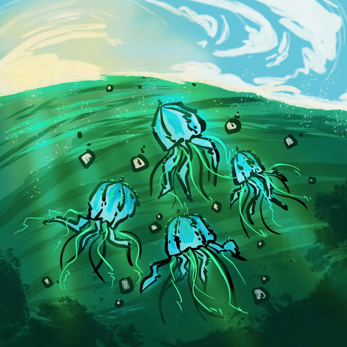 ubisbjorn's tweet photo. Illustration dump 21.04.23
#illustration #illustrationartist #illustrations #DigitalArtist #digitaldrawing #twitter #art #twitterart #jellyfish #nature #sea #SEA #animls #sketches #quicksketches #colour #conceptart #concept #srilanka #lka #asia #SriLanka https://t.co/obVMdifEC7