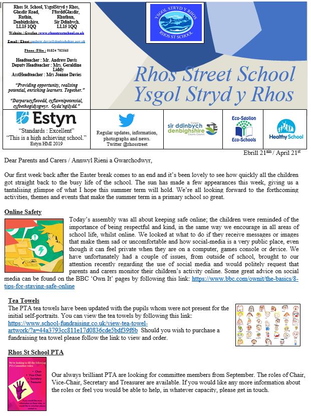 rhosstreet's tweet photo. Dear Parents and Carers,

Please see attached this week’s newsletter.

Have a great weekend,

Andrew Davis
Headteacher https://t.co/iJMgm9AUA0