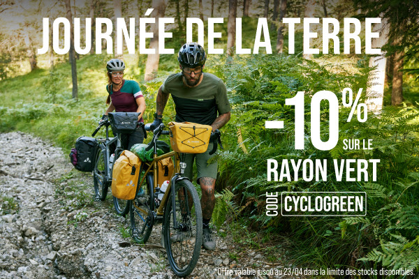 🌍 En ce 22 avril, nous célébrons la Journée de la Terre 🌍

Pour l'occasion, profitez de -10% sur tout le Rayon Vert avec le code CYCLOGREEN
👉 lecyclo.com/pages/rayon-ve…